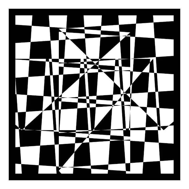 Chessboard modified, on white