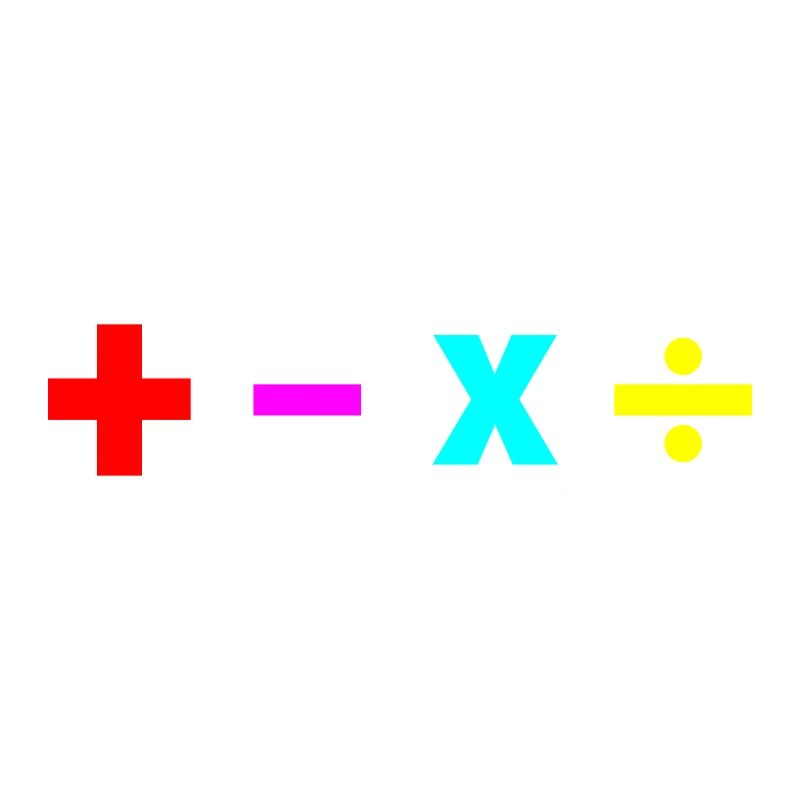 Math + - × ÷ plus minus multiply divide poison