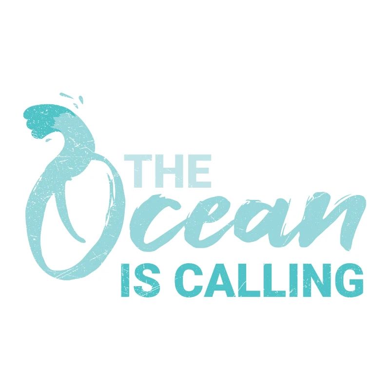 The Ocean Is Calling Surfer Taucher Geschenkidee