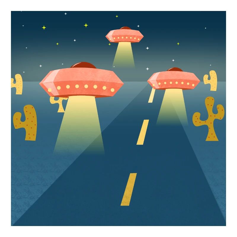 Flying Flying Saucers on the Road