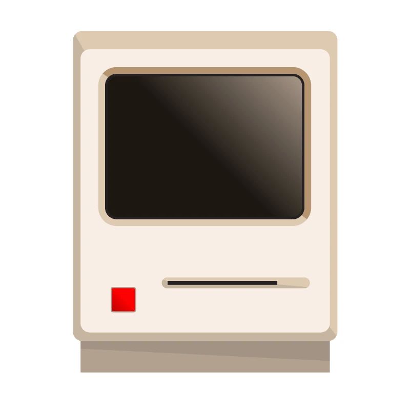 Vecchio computer beige