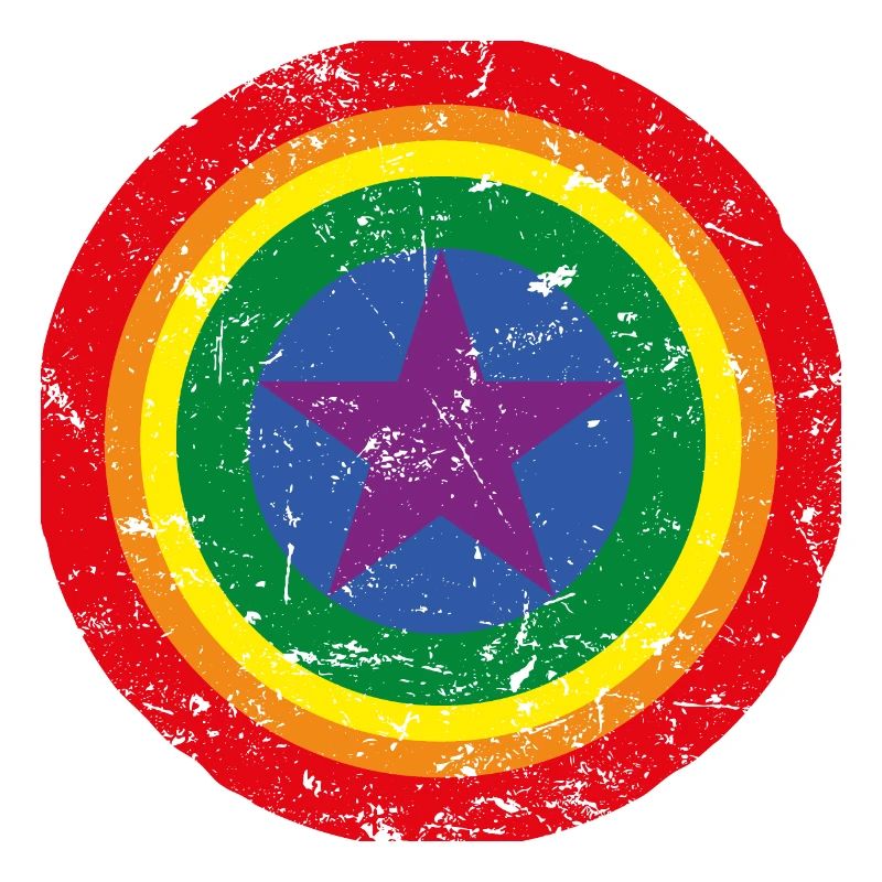 Rainbow LGBT shield flag