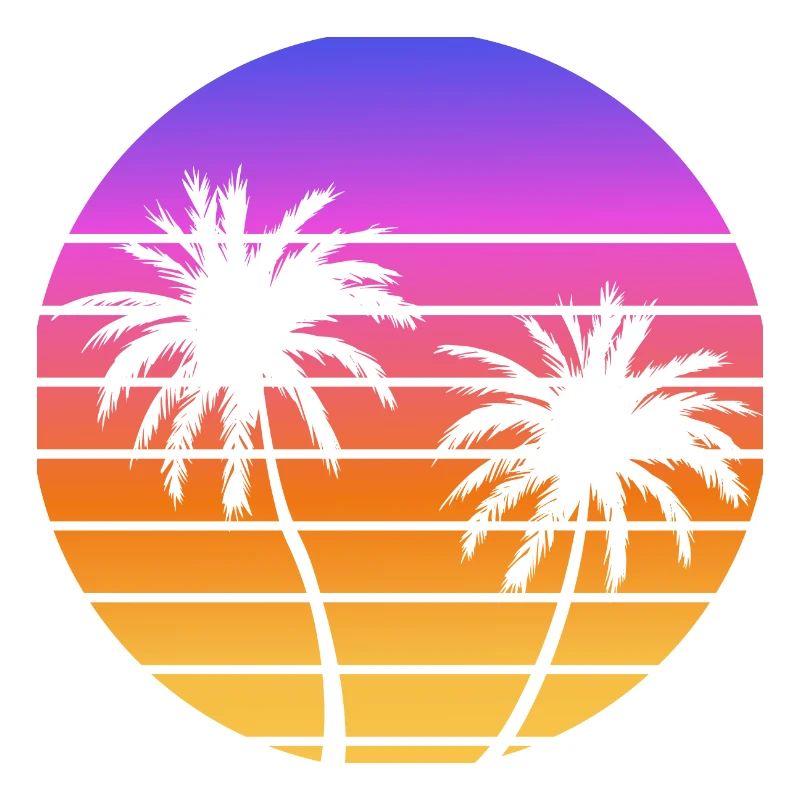 Palms Sunset Synthwave