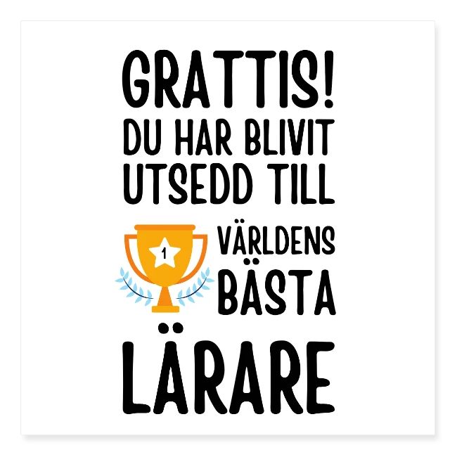 present till lärare poster