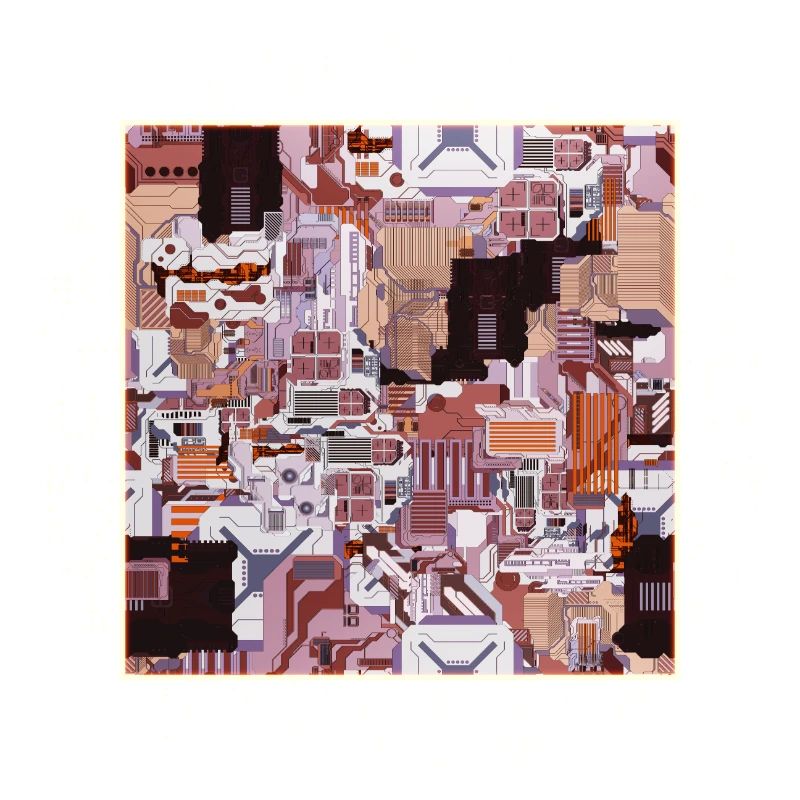 Brown Stylized Motherboard