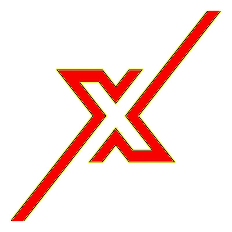 Forme de symbole typographie lettre Alphabet X