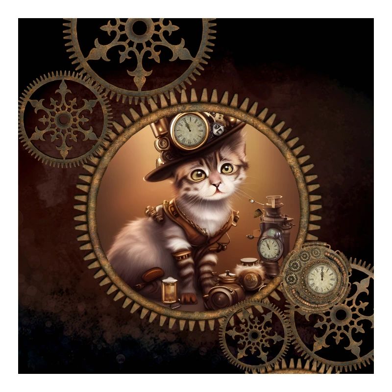 Petit chaton steampunk