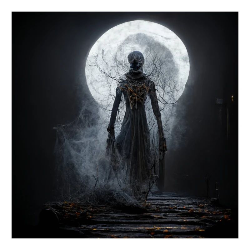 Halloween scary Witch full Moon