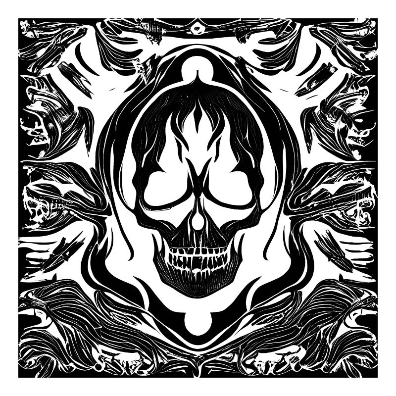 Halloween- oder Horror- Totenschädel mit Ornamente