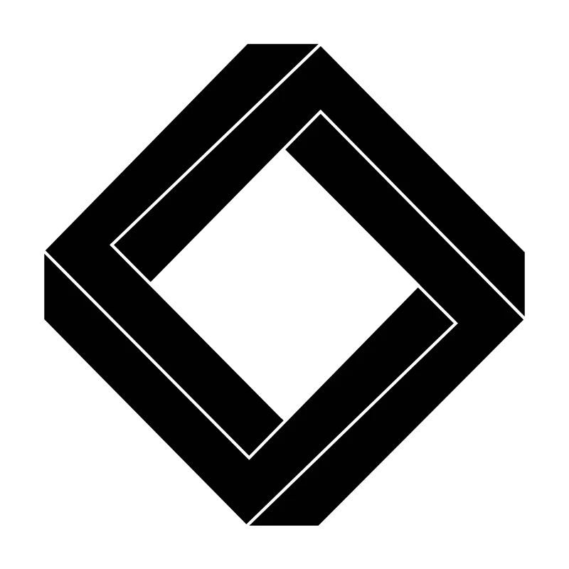 Square impossible black design