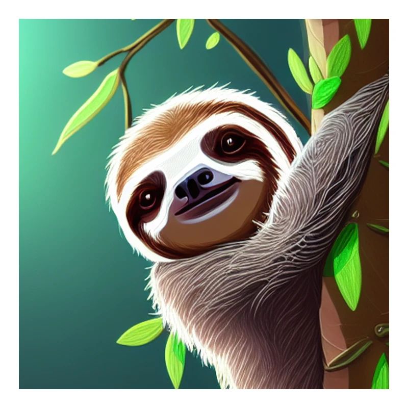 Sloth on tree