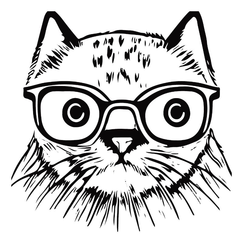 Illustration eines Katzenporträts, Vektor