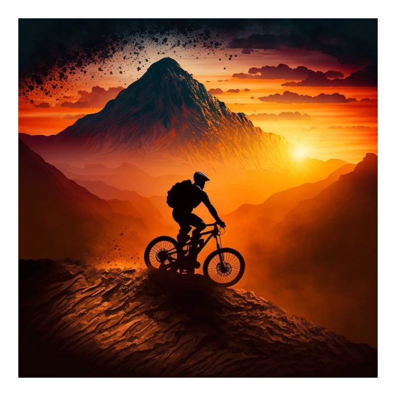 Downhill Riders in the Sunset Pc Graphics