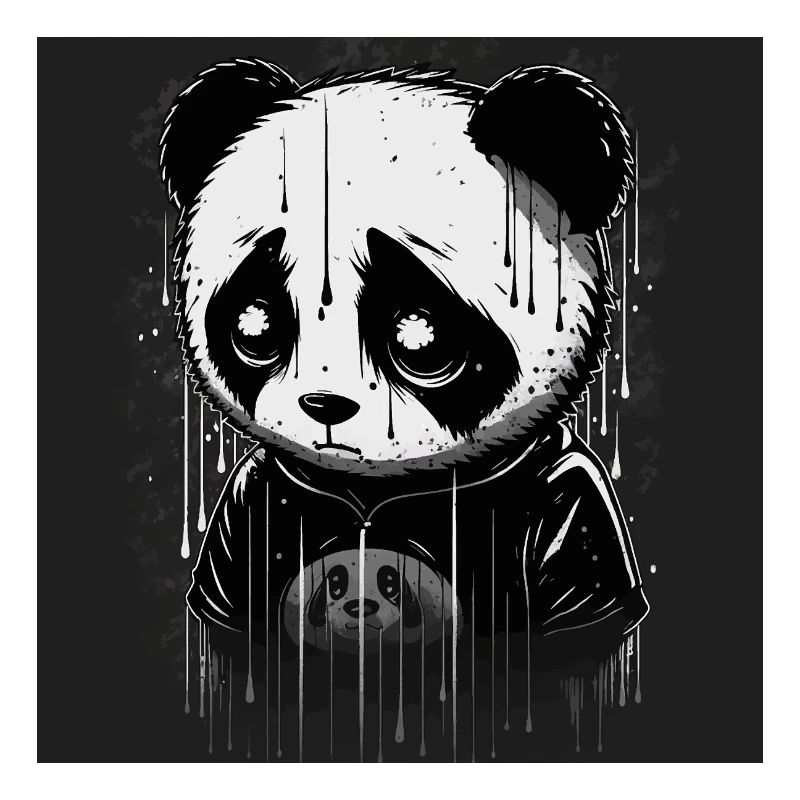 cute sad panda