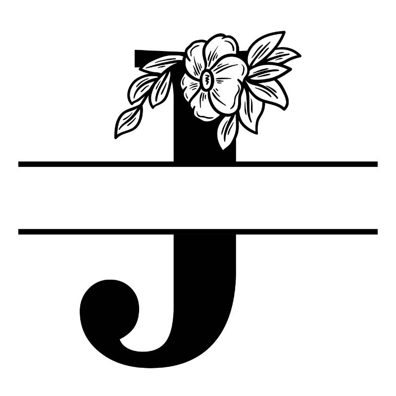 Personalisierter Blumenbuchstabe J