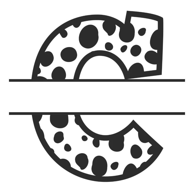 Letter C custom cow pattern