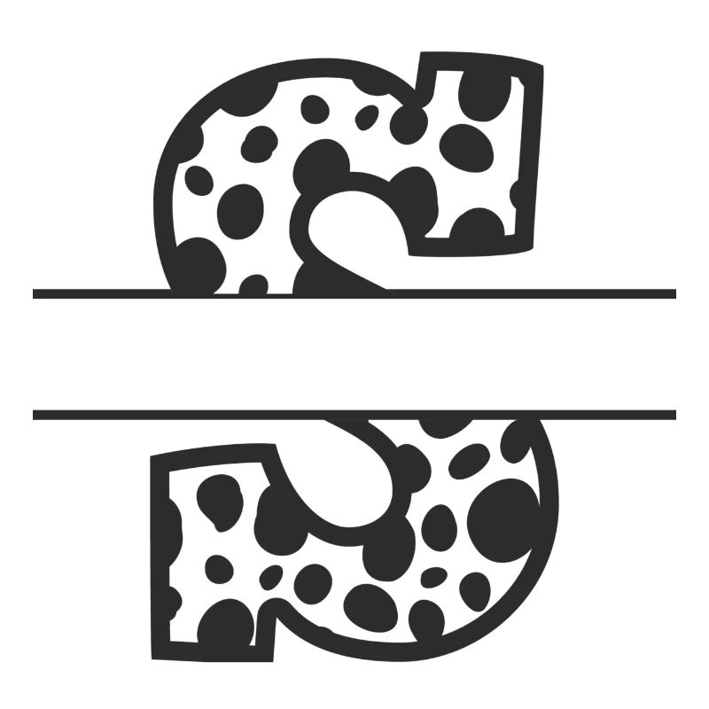 Personalized cow pattern letters