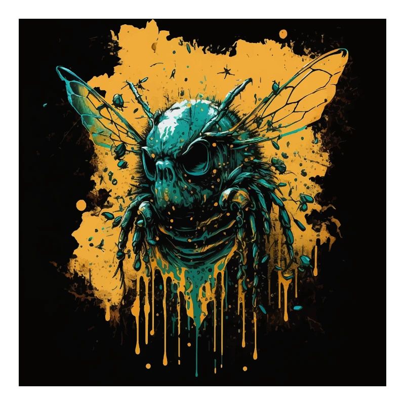 Creepy horror bee