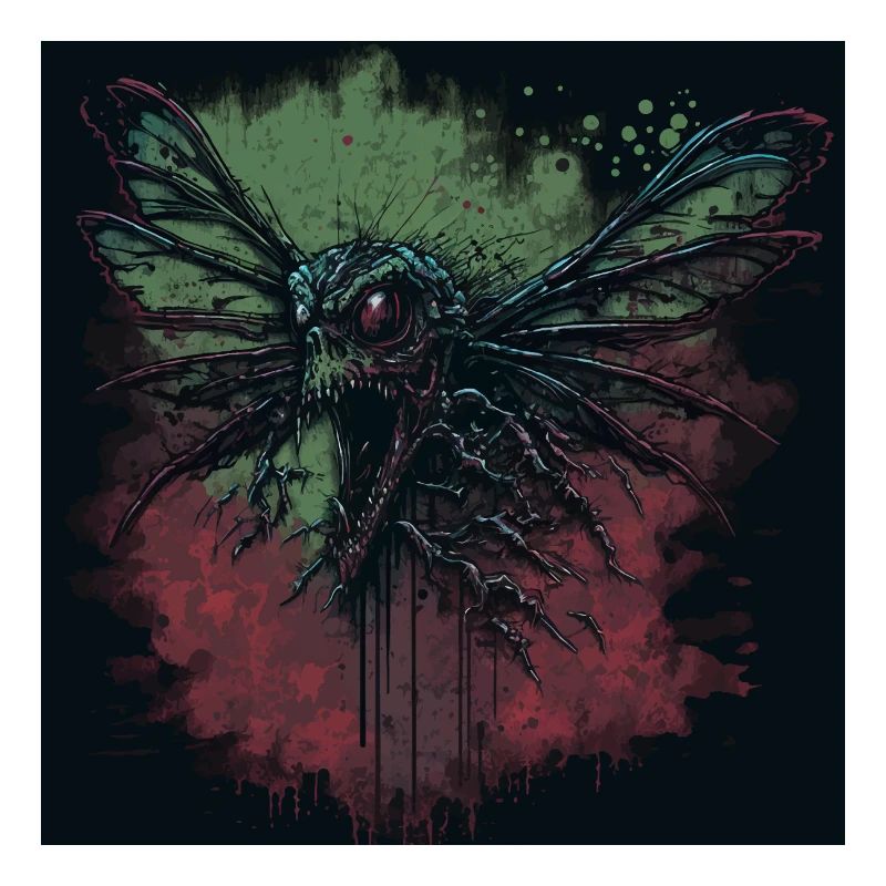 Creepy horror fly