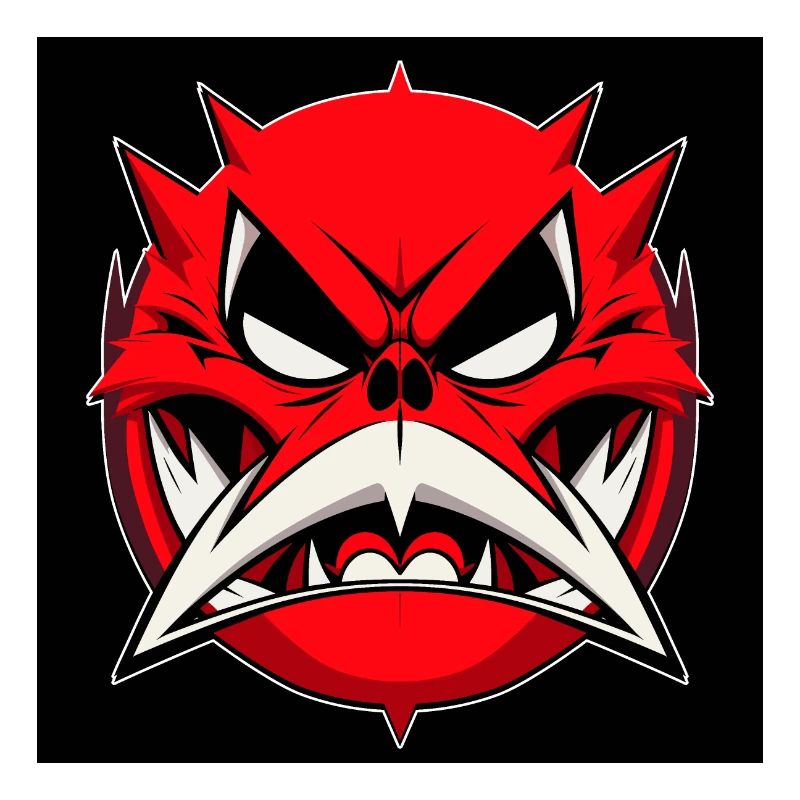 Abstract Evil Face
