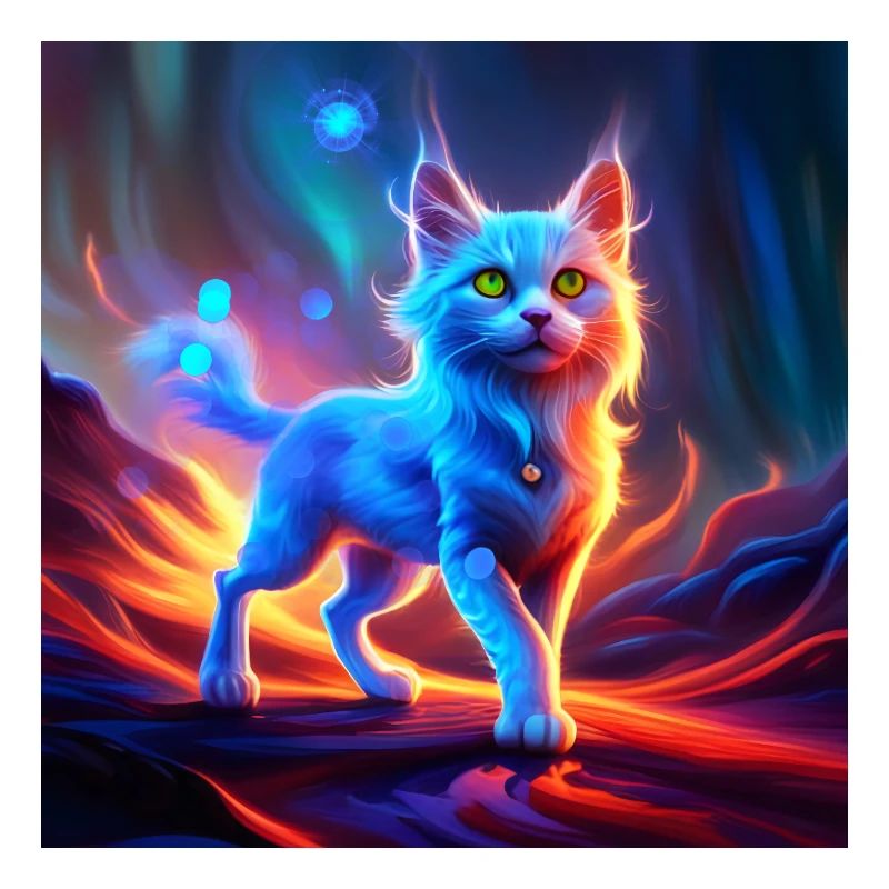 Wunderbare blaue Katze.