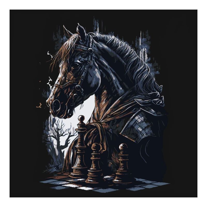Cheval d’échecs chevalier