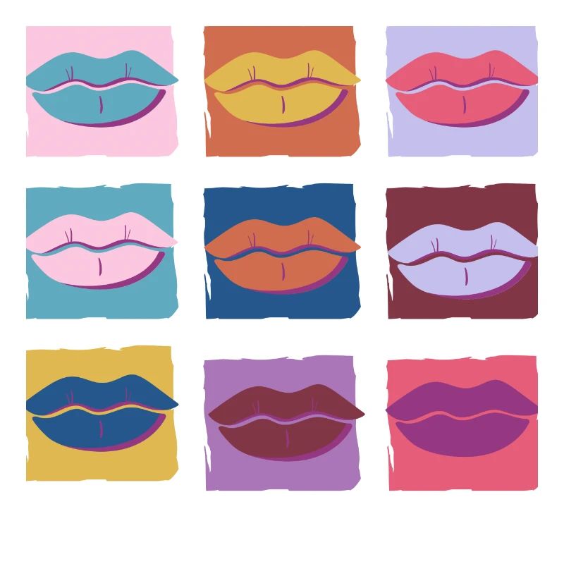 Lèvre multicolore rétro