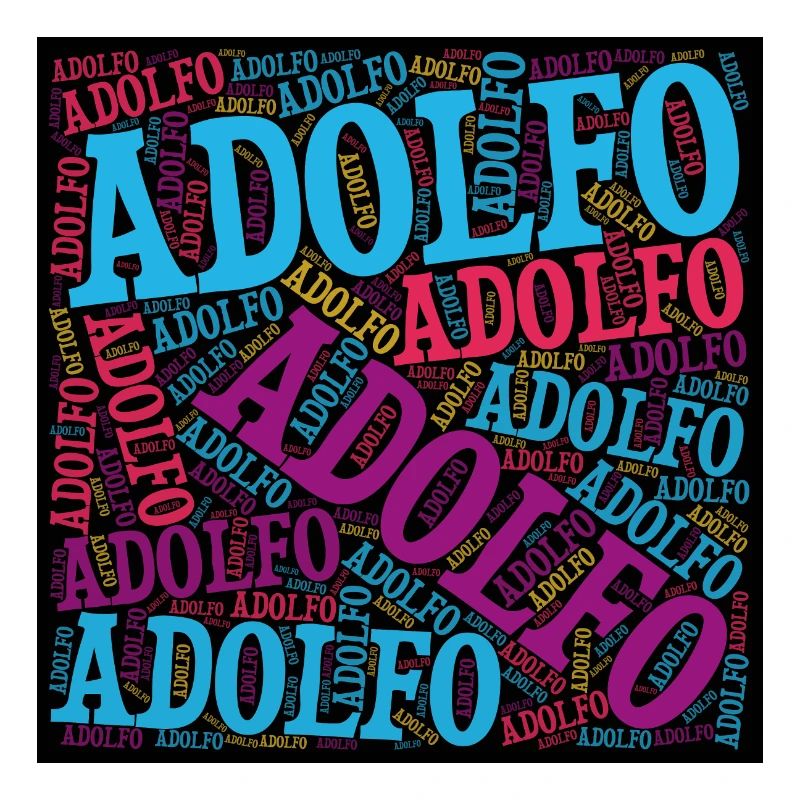 Affiche Adolfo Word Cloud Idée cadeau Collage de mots