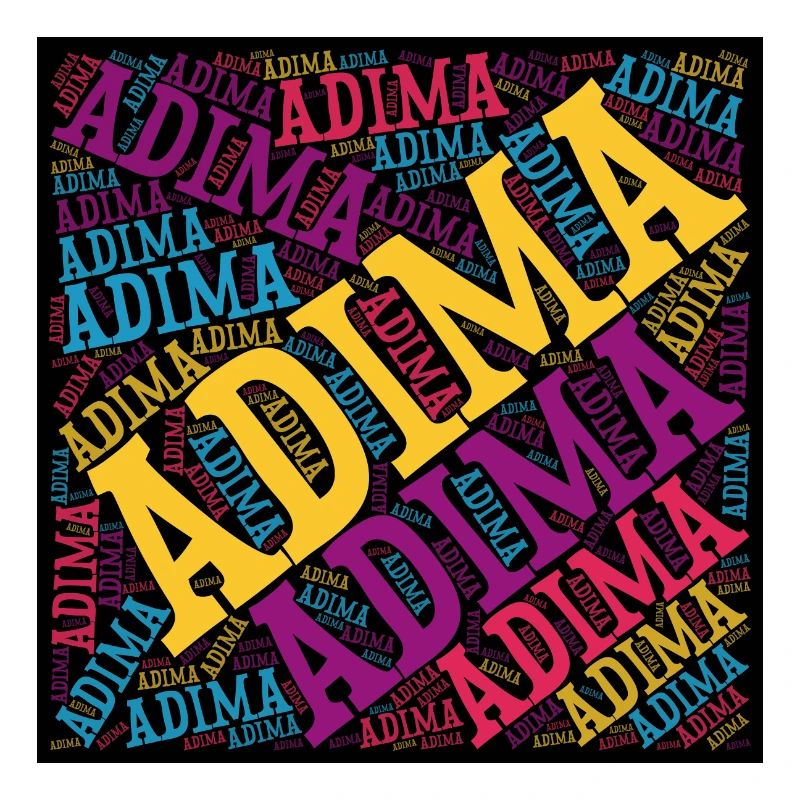 Affiche adima nuage de mots collage de mots texte art