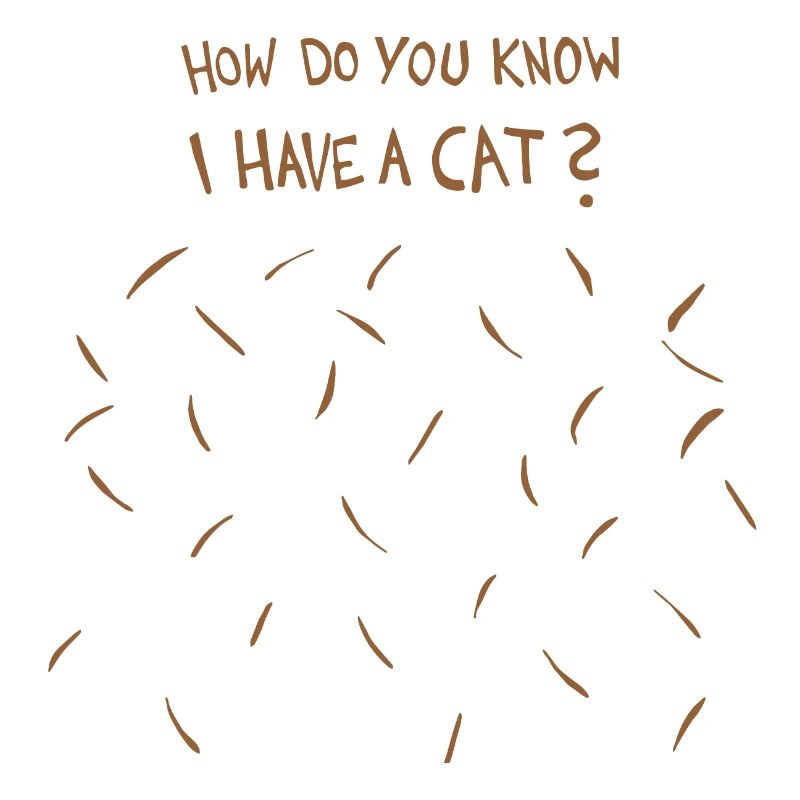 Comment savez-vous que j’ai un chat (poils de chat brun)