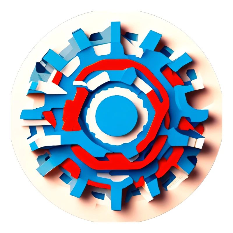 Roue dentée psychédélique abstraite