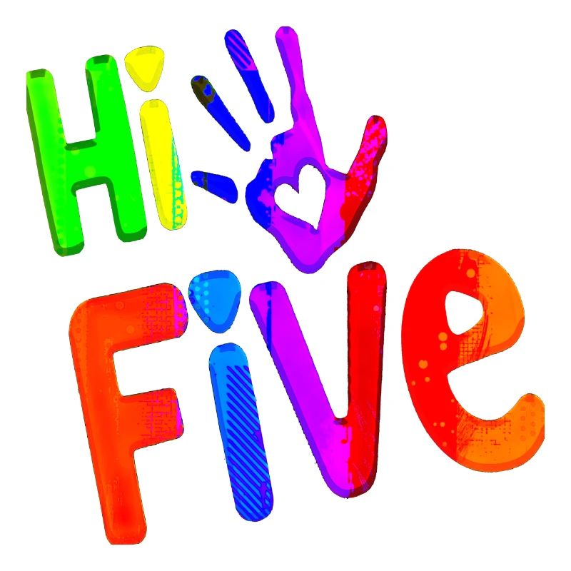 High Five Stil Cool Hand Witz Spruch Hit Trend