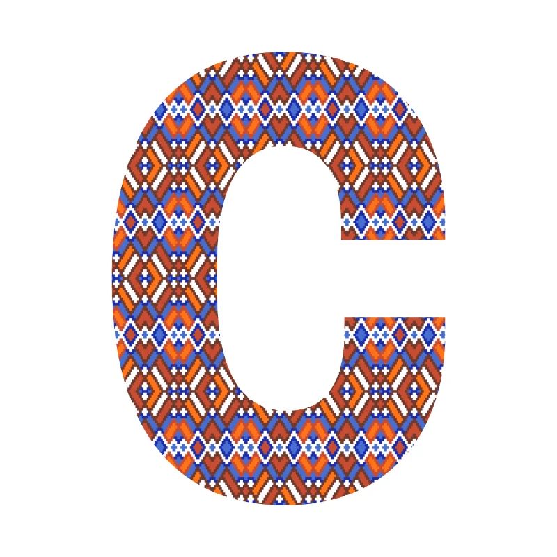 Monogram Letter C- geometric pattern
