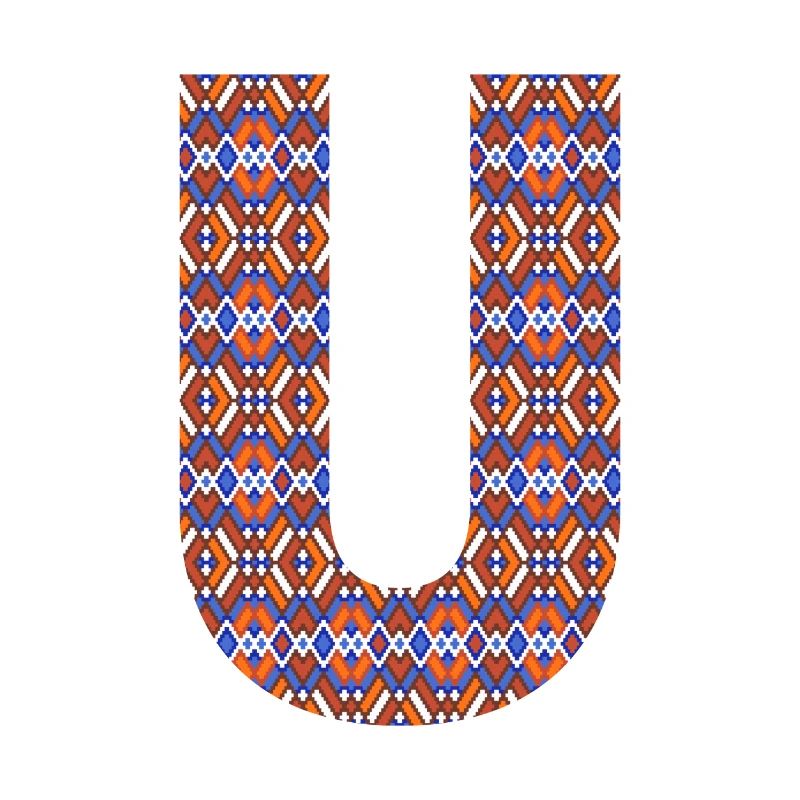 Monogram Letter U- geometric pattern