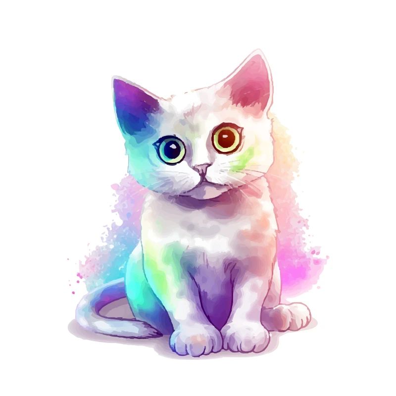 Minibi le chaton multicolore