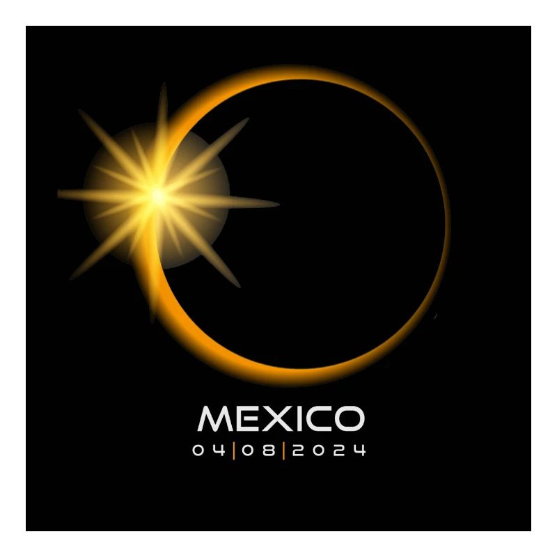 Mexico Eclipse 2024 Souvenir April 8 Cool Memento