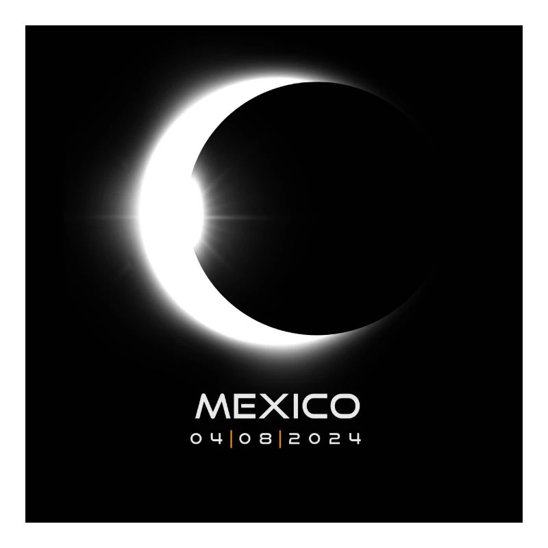 Mexique Eclipse 2024 Souvenir Cool Memento 8 avril