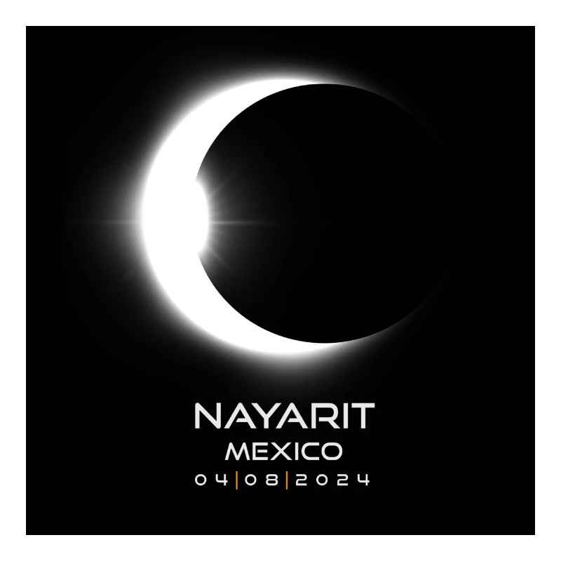 Nayarit Mexique Eclipse 2024 Souvenir Cool Memento