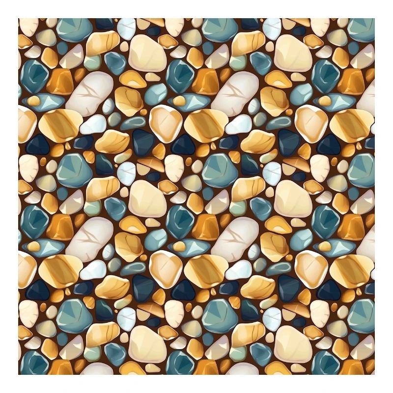 Smooth Stones Seamless Pattern Gemstones Polished