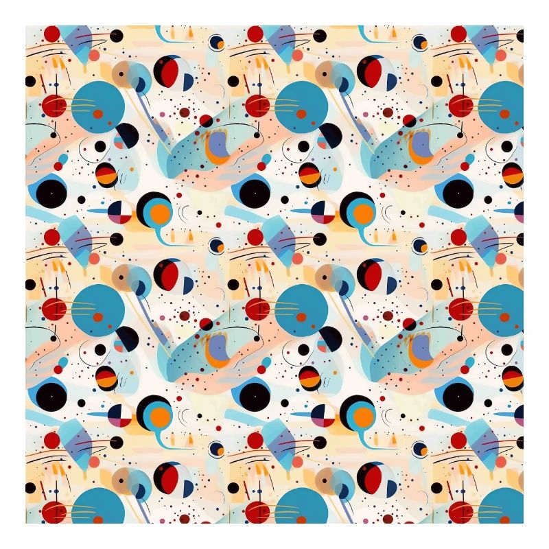 Abstract Seamless Pattern Shapes Lines Modern Art