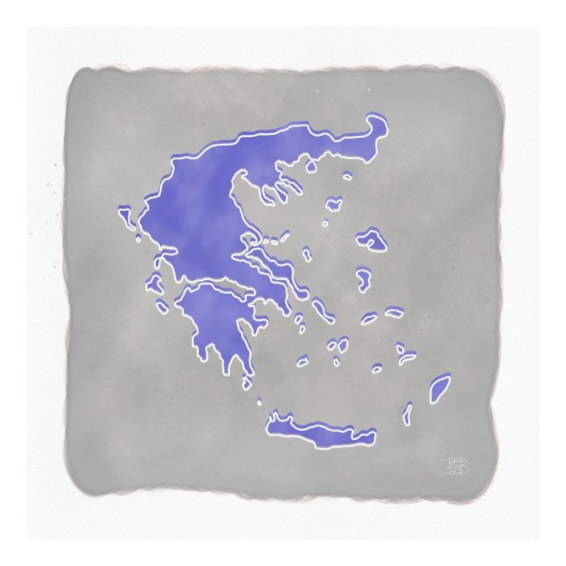 « Map », Boho Line Art Design, série « Grèce »