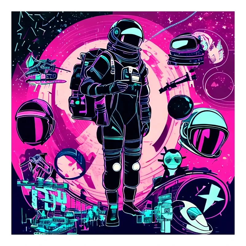 Affiche spatiale chaotique