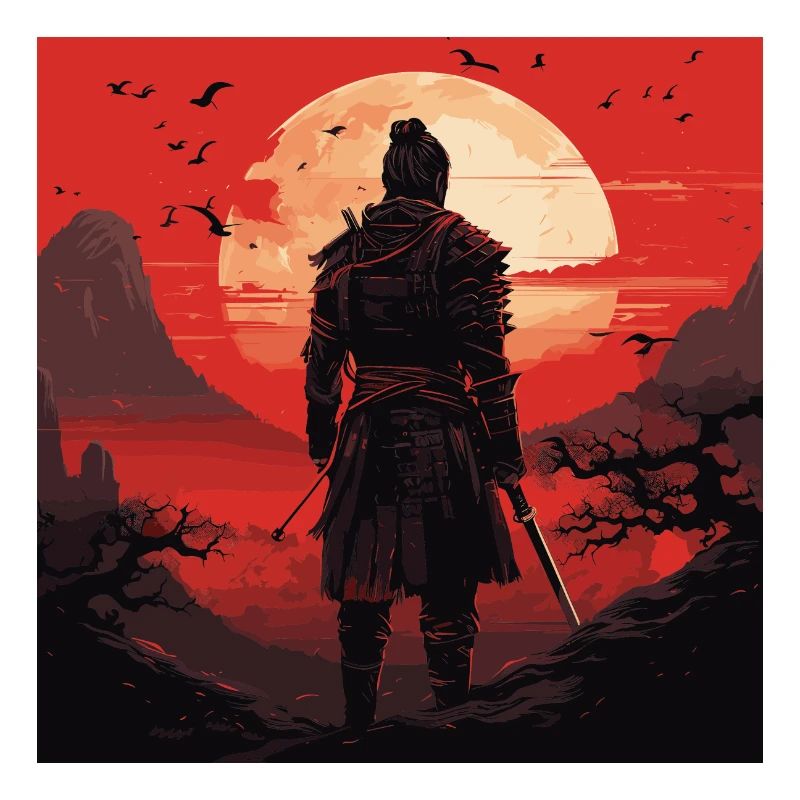 Samurai with katana