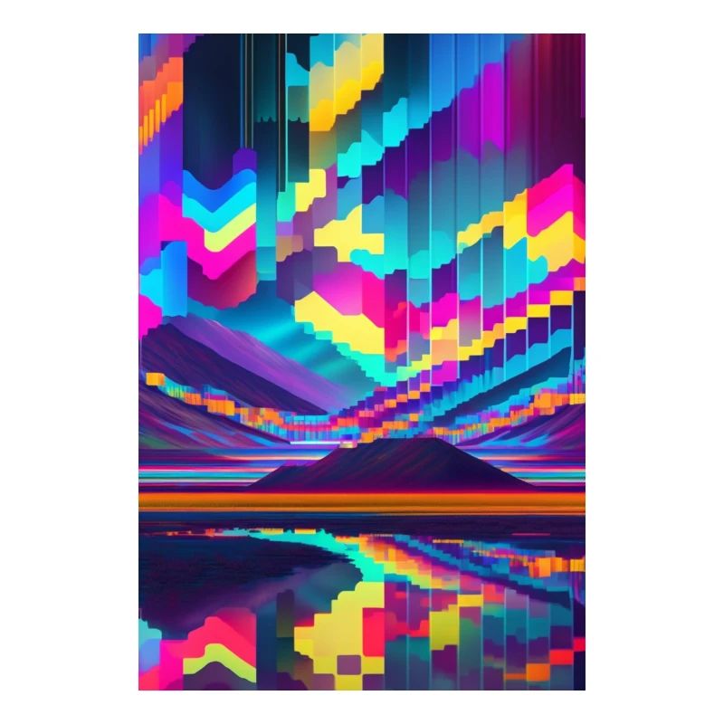 Psychedelischer Glitch von Pixeln