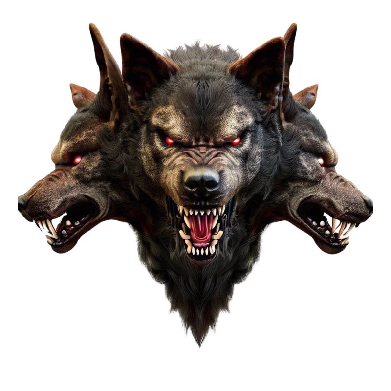 Wolf Devil Heads Evil Creepy Werewolf
