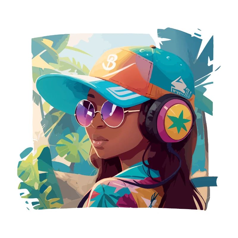 Mädchen mit Kopfhörern