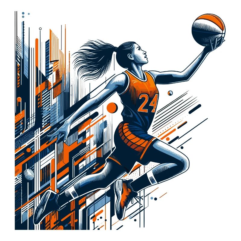 Conception de dunk de basket-ball femme