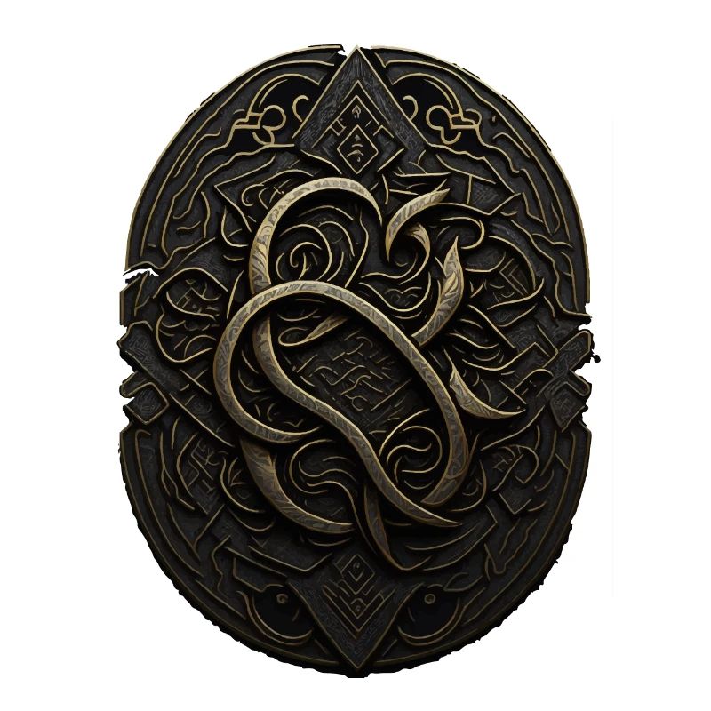Monogramme Maya noir et or