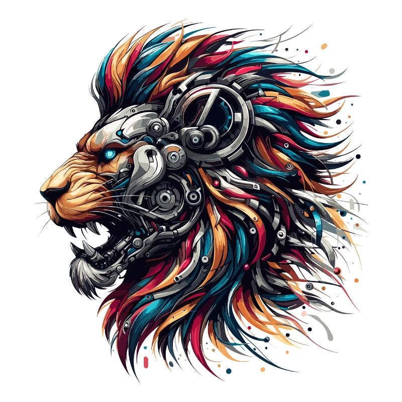 Lion Cyborg Robot Page Gift