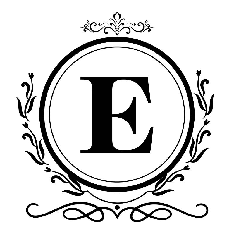 lettre e décoration